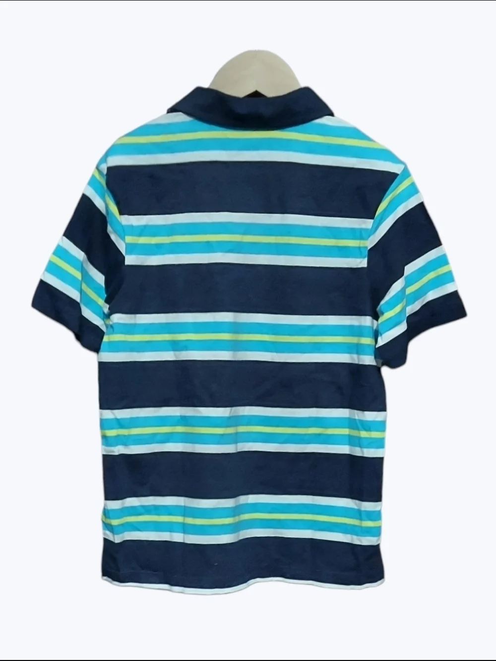 NWT OshKosh B'gosh Navy Striped Polo with Teal & Aqua Accents sz 7X